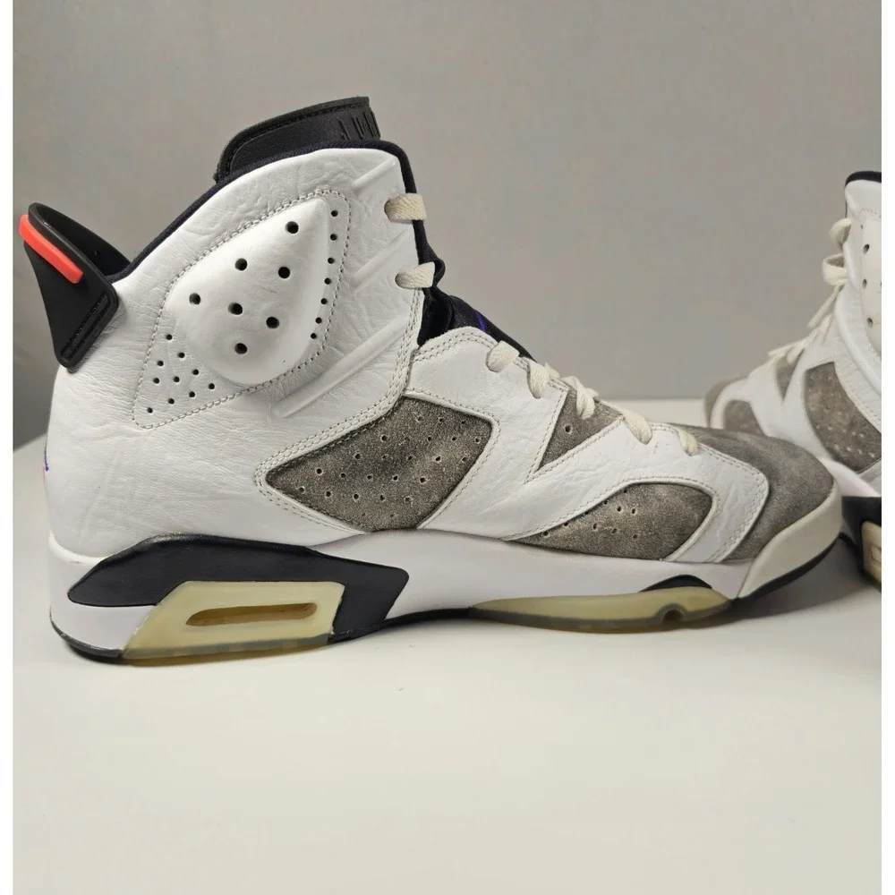 Air Jordan 6 Retro LTR Flint CI3125-100 Men's Size 12 White Concord 2018 w/ Box